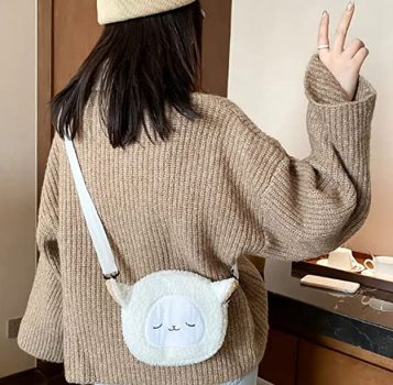 Plush crossbody bags