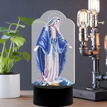 Virgin Mary 5D Diamond Painting Night Light